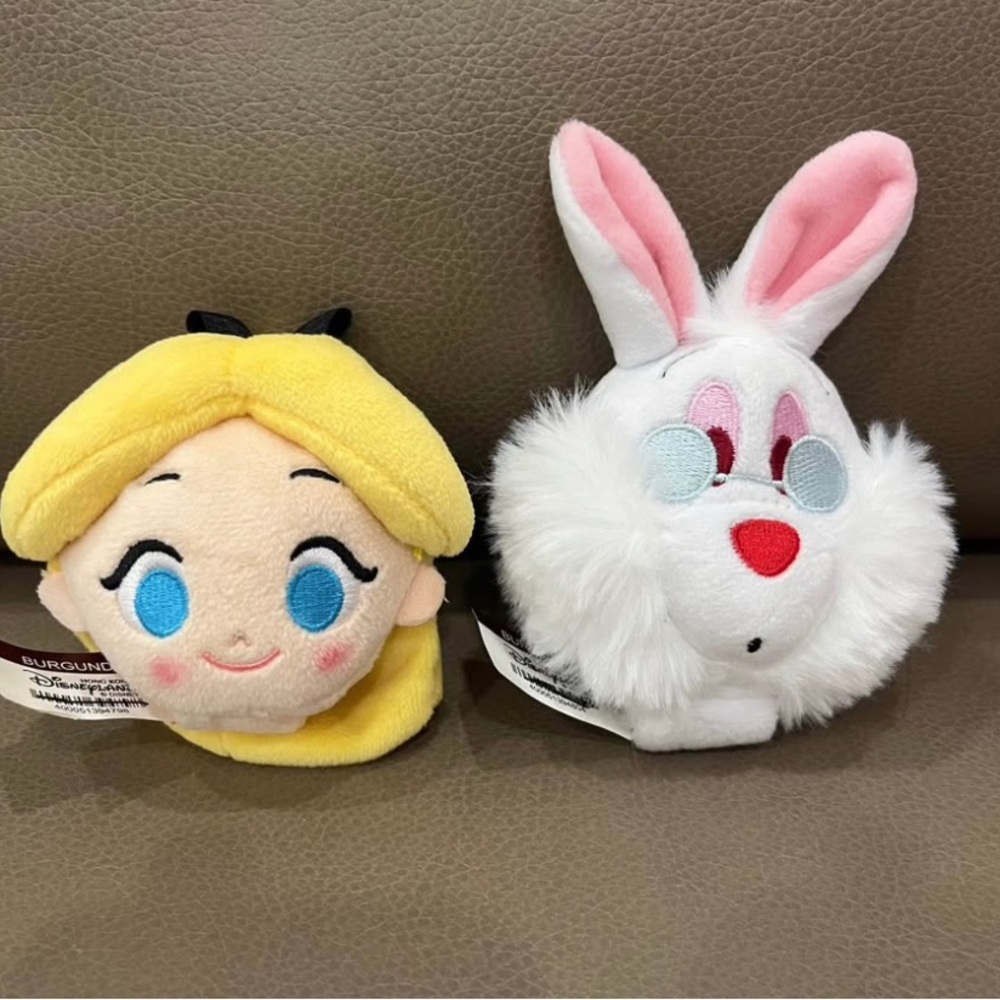 BNWT Disneyland HK Alice in Wonderland Alice and White Rabbit plush - set of 2